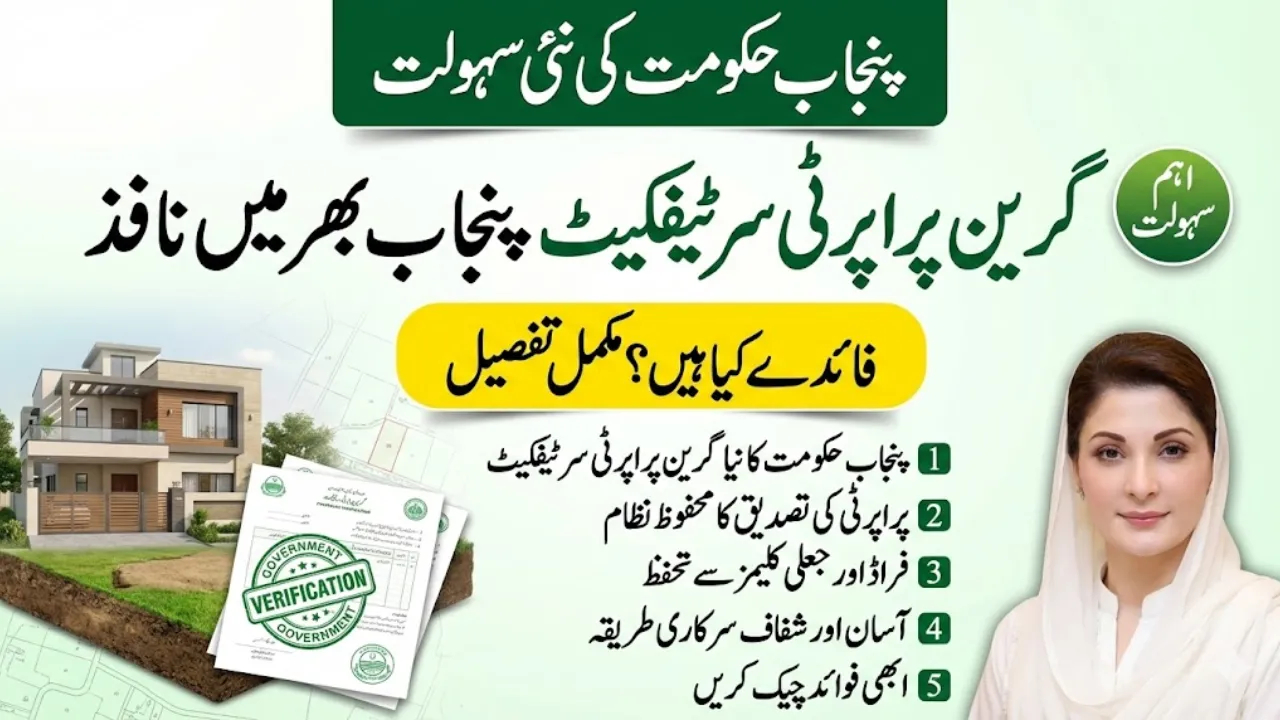 Govt Green Property Certificate Launched Across Punjab - Check the Benefits