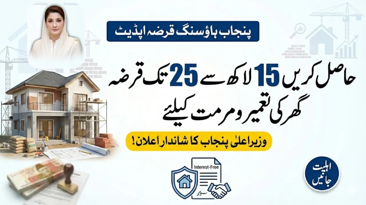Govt Punjab Interest-Free Loans Launched for Home Expansion and Renovation